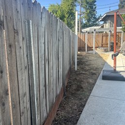 Fence secured upright Fence secured upright