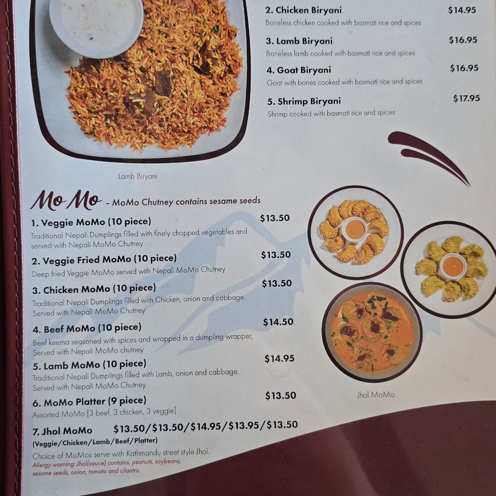 Curry & Momo Himalayan Restaurant - Menu as of 7/29/2025 - Himalayan/Nepalese Near Me - Glendale, Wisconsin Curry & Momo Himalayan Restaurant - Menu as of 7/29/2025 - Himalayan/Nepalese Near Me - Glendale, Wisconsin