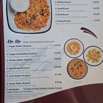 Curry & Momo Himalayan Restaurant - Menu as of 7/29/2025 - Himalayan/Nepalese Near Me - Glendale, Wisconsin