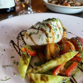 A Mano - Burrata with stone fruit and basil - Italian Near Me - Philadelphia, Pennsylvania