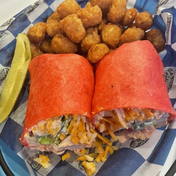 The Starboard - Southwestern wrap and tater tots - American Near Me - Dewey Beach, Delaware