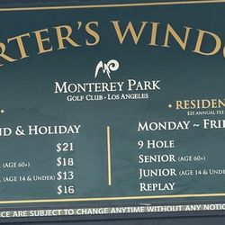 Monterey Park Golf Club - Green fees as of May 11, 2024
