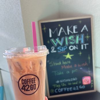 Coffee42go - Iced caramel latte I'm obsessed - Coffee & Tea Near Me - Anaheim, California Coffee42go - Iced caramel latte I'm obsessed - Coffee & Tea Near Me - Anaheim, California