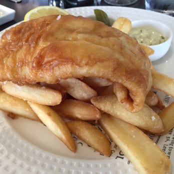 Duel in the Sun Restaurant - Fish and Chips!!  The Haddock is excellent and great chips!! - Seafood Near Me - Turnberry, SAY