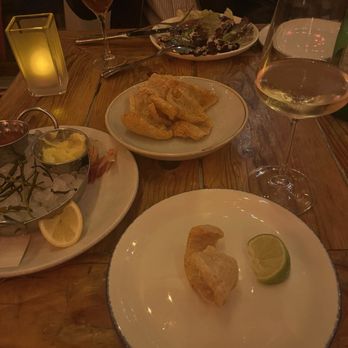 Foreign Cinema - Chicharrones, shrimp cocktail and Gem salad. - Breakfast & Brunch Near Me - San Francisco, California
