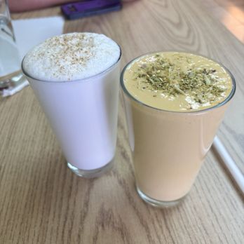 Mother India Restaurant - M6. Salty Lassi (left) and M5. Mango Lassi (right) both are very nice! - Indian Near Me - Chatsworth, California Mother India Restaurant - M6. Salty Lassi (left) and M5. Mango Lassi (right) both are very nice! - Indian Near Me - Chatsworth, California