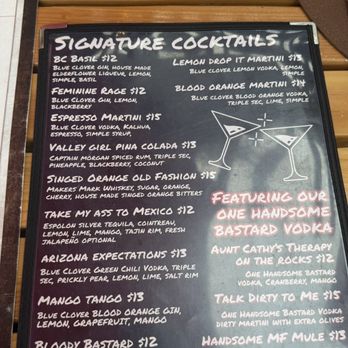 One Handsome Bastard Distillery - Cocktail and drink menu - Distilleries Near Me - Scottsdale, Arizona