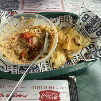 Breaker Breaker - Smoke fish dip with chips (forgot to take a picture before we started eating) - Seafood Near Me - Atlanta, Georgia Breaker Breaker - Smoke fish dip with chips (forgot to take a picture before we started eating) - Seafood Near Me - Atlanta, Georgia