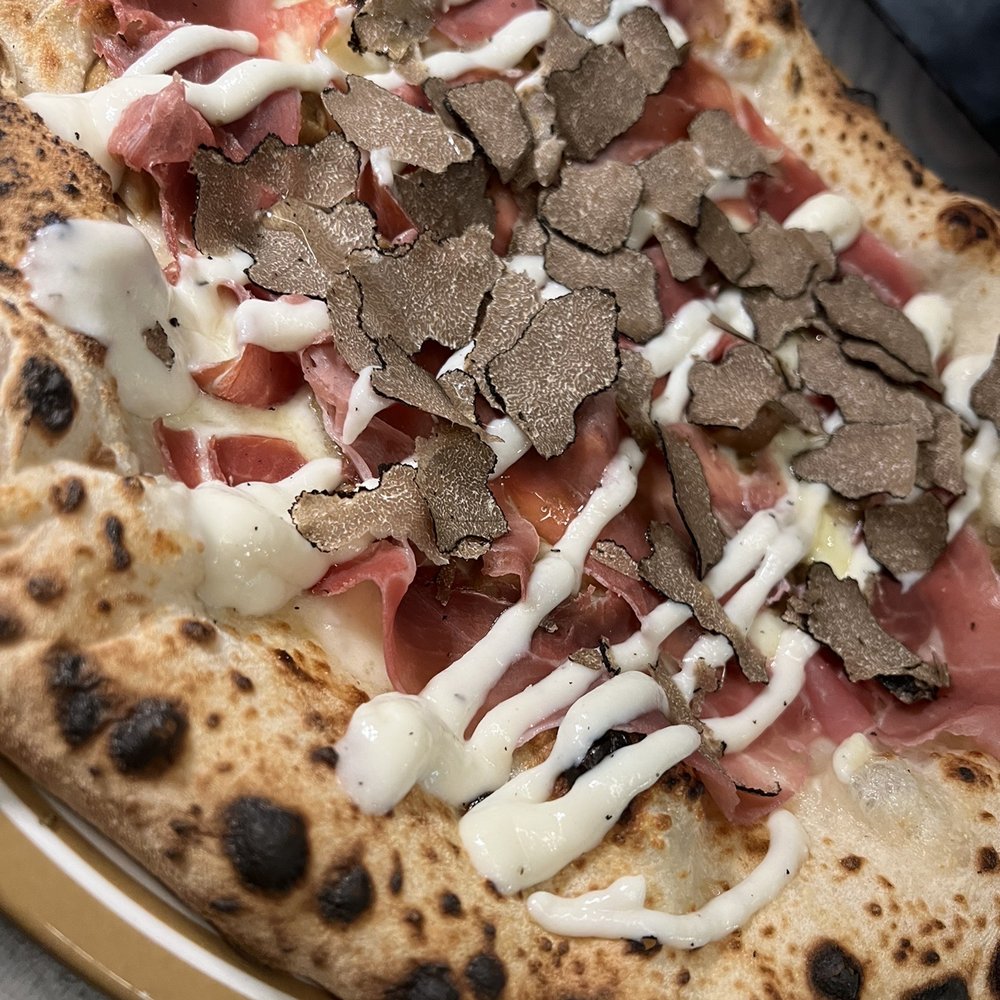 Song E Napule - Rutherford - Prosciutto E Funghi with truffle - Pizza Near Me - Rutherford, New Jersey