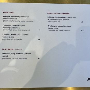 Mandarin 2 - Menu - Coffee & Tea Near Me - Pasadena, California
