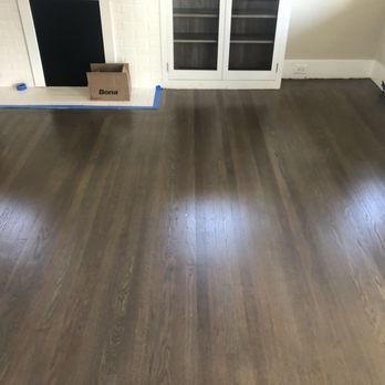 1950s White Oak Floors With Classic Gray Stain And 3 Coats Of
