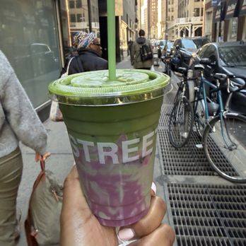 Blank Street Coffee - Iced Cherry Glaze Matcha - Coffee & Tea Near Me - New York, New York Blank Street Coffee - Iced Cherry Glaze Matcha - Coffee & Tea Near Me - New York, New York