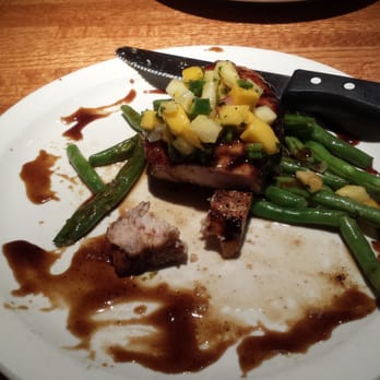 Glory Days Grill - Special pork loin served with grilled green beans and a mango salsa. Yum! - Sports Bars Near Me - Herndon, Virginia