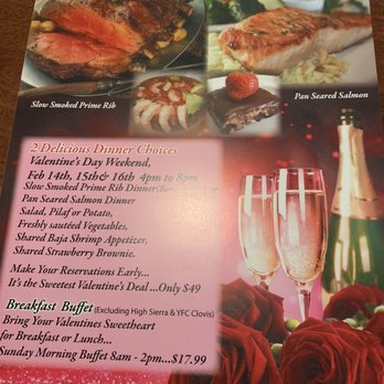 Yosemite Falls Cafe - Valentines Day weekend specials - American Near Me - Fresno, California