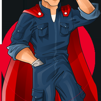 Contractor Services - a man in a blue jumpsuit and a red cape - Plumbing Near Me - Waterford, Ohio Contractor Services - a man in a blue jumpsuit and a red cape - Plumbing Near Me - Waterford, Ohio