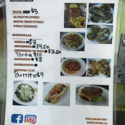 Tacos El Mosco - Menu
