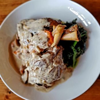 Terra - Lamb shank (replaced wild rice with spinach) - Modern European Near Me - Brooklyn, New York Terra - Lamb shank (replaced wild rice with spinach) - Modern European Near Me - Brooklyn, New York