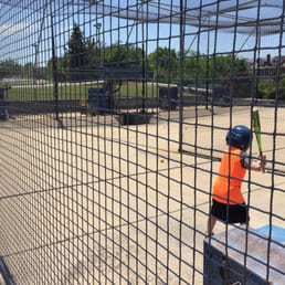 Batting cages  = slow (40mph)