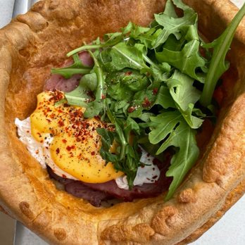 Manuela - The popover eggs Benedict. - New American Near Me - Los Angeles, California Manuela - The popover eggs Benedict. - New American Near Me - Los Angeles, California