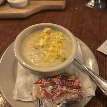 Mountain Jack's - Potato and bacon soup This was nice, hot and rich - Steakhouses Near Me - Lafayette, Indiana
