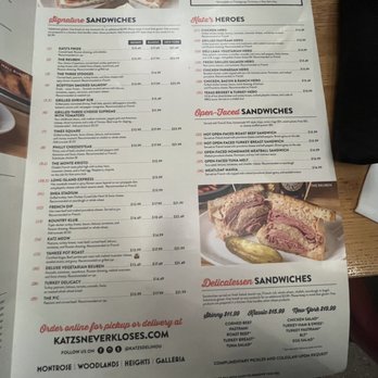 Katz's - Menu - Delis Near Me - Houston, Texas Katz's - Menu - Delis Near Me - Houston, Texas