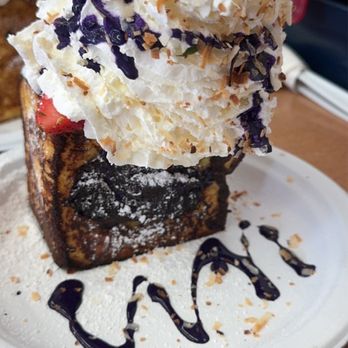 Button Up Cafe - 5. Stuffed Strawberry Cheesecake French Toast - Breakfast & Brunch Near Me - Pearl City, Hawaii Button Up Cafe - 5. Stuffed Strawberry Cheesecake French Toast - Breakfast & Brunch Near Me - Pearl City, Hawaii
