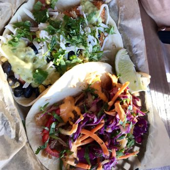 Torchy's Tacos - Mr Orange top of photo (blackened salmon), Tokyo Drifter (bottom of photo)-taco of the month and I hope they place it on the secret menu! - Tex-Mex Near Me - Cedar Park, Texas