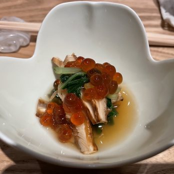Sushi Ikumi - Mushrooms with roe - Sushi Bars Near Me - New York, New York Sushi Ikumi - Mushrooms with roe - Sushi Bars Near Me - New York, New York
