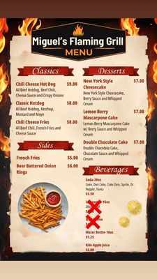 Menu photo 2 Miguel’s Flaming Grill Lemoore, CA