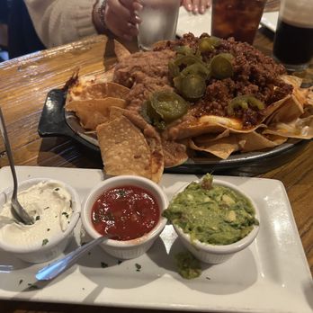 Little Goose - Sidetracks Nachos with dips - Breakfast & Brunch Near Me - Fairfield, Connecticut