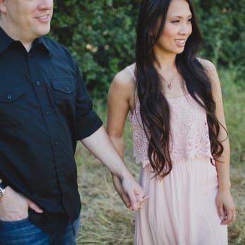 Andrea Gibson - Two looks with one sitting: first braid curl side thing, second soft curls. Photograph taken by Brett and Emily Photographers - Hair Stylists Near Me - San Diego, California
