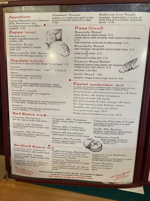 Menu photo 2 Anton's Pasta Bar Burnaby, BC