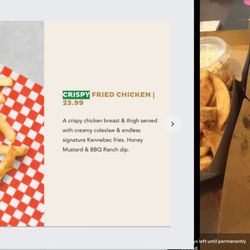 White Spot - Not the same as the menu :(