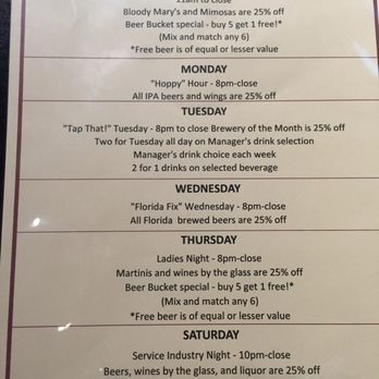 Half Wall - Specials - American Near Me - New Smyrna Beach, Florida