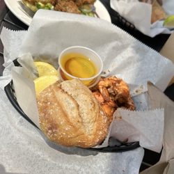 Oyster House Brewing Company - Peel and eat shrimp with a baguette