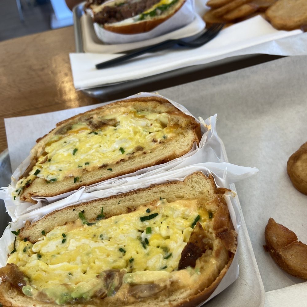 Eggspresso - Petaluma add avo and the short rib sando - Breakfast & Brunch Near Me - Petaluma, California