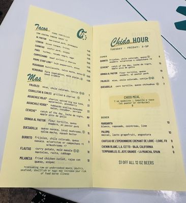 Menu photo 4 Molino Chido Aurora, CO