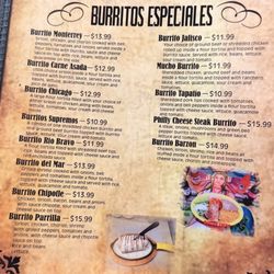 El Tequila - Menu
