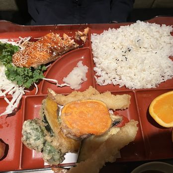 Sushi Mito - Salmon teriyaki and tempura combo lunch - Sushi Bars Near Me - Norcross, Georgia