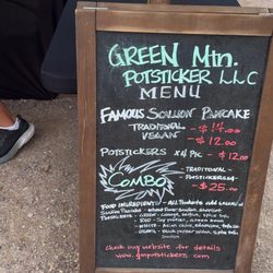 Burlington Farmer's Market - Scallion pancakes and potstickers