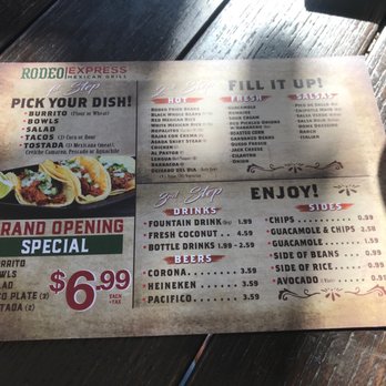 Rodeo Express Mexican Grill - Menu - Mexican Near Me - Los Angeles, California