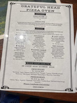 Menu photo 2 Grateful Head Pizza Oven & Tap Room Broken Bow, OK Menu photo 2 Grateful Head Pizza Oven & Tap Room Broken Bow, OK