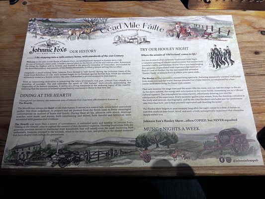 Menu photo 1 Johnnie Fox's Pub Dublin, D Menu photo 1 Johnnie Fox's Pub Dublin, D