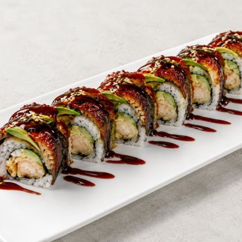 Thai Sushi Crush - Black Dragon Roll - Thai Near Me - Allen, Texas Thai Sushi Crush - Black Dragon Roll - Thai Near Me - Allen, Texas