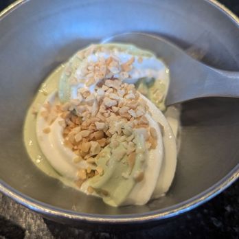 Yakiniku Legend - Matcha vanilla soft serve. Very strange floral taste - Japanese Near Me - Richmond Hill, Ontario