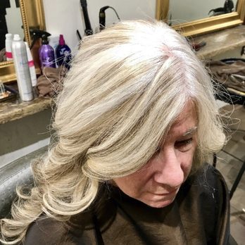 Formerly All White Hair Lowlights By Jodi Brast And The Haircut