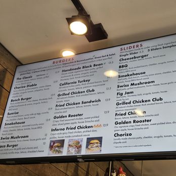Burger Bench - Menu - American Near Me - Escondido, California