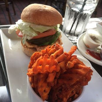 Foxy's Restaurant - Grilled chicken sandwich with sweet potato fries (+1 dollar) - Diners Near Me - Glendale, California Foxy's Restaurant - Grilled chicken sandwich with sweet potato fries (+1 dollar) - Diners Near Me - Glendale, California