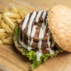 Hamburguesa de piña con canela!