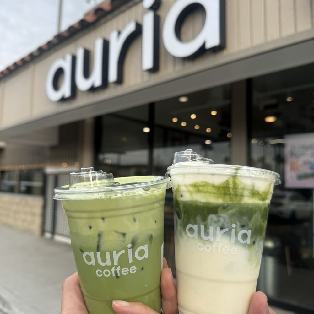 Double matcha and corn matcha latte